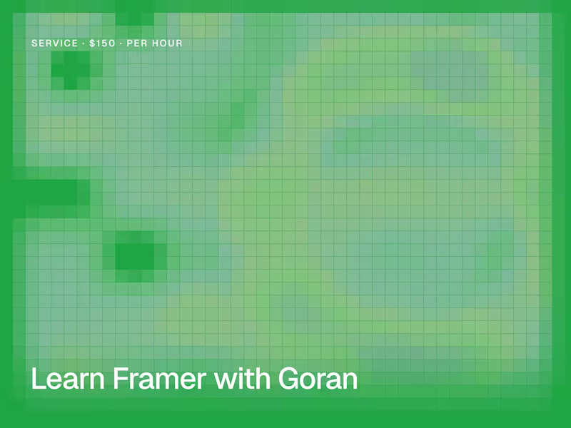 Cover image for Learn Framer with Goran