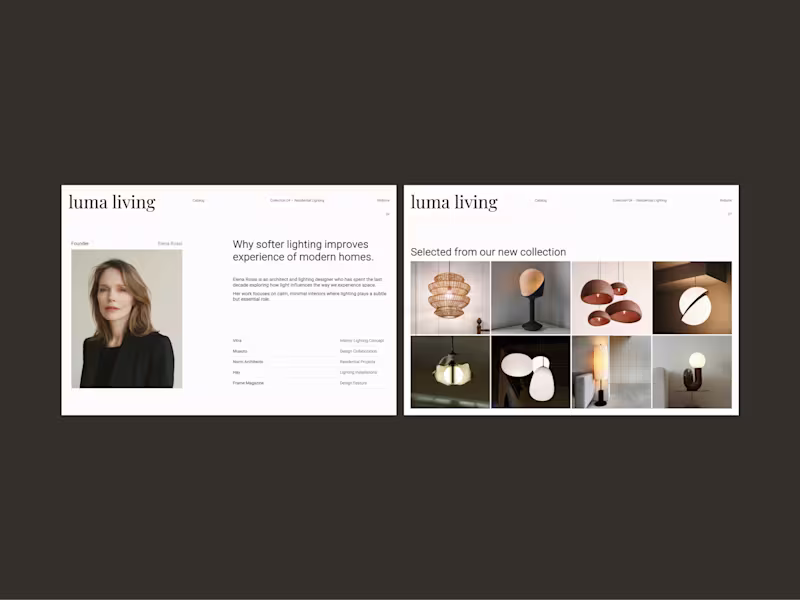 Cover image for Editorial Sales Deck & Catalogue System - Luma Living