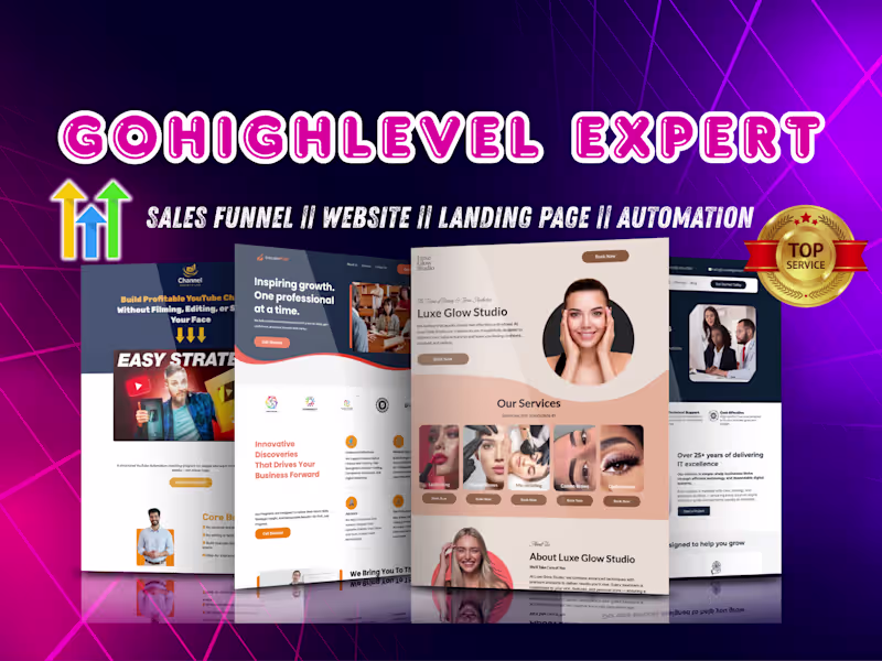 Cover image for Gohighlevel Sales,Funnel,websites Design,Automation Expert