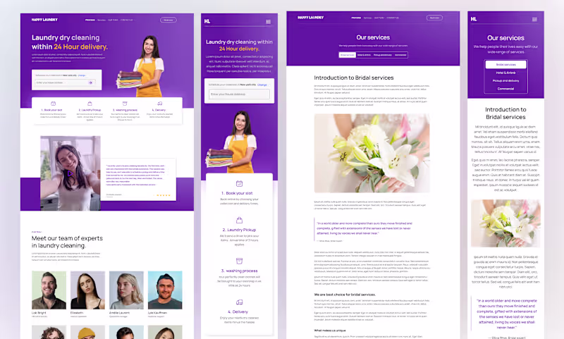 Cover image for Happy Laundry website design