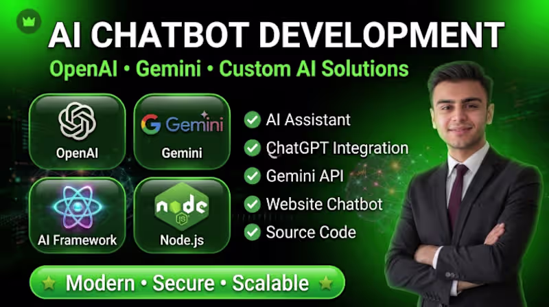 Cover image for I Will Build a Custom AI Chatbot Using OpenAI or Gemini