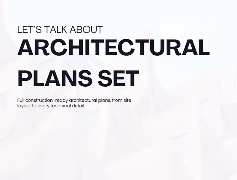 Cover image for Complete Architectural Plans Set