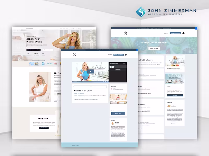 Cover image for Kim Lyons Fitness — Full Kajabi Platform Redesign & System B...