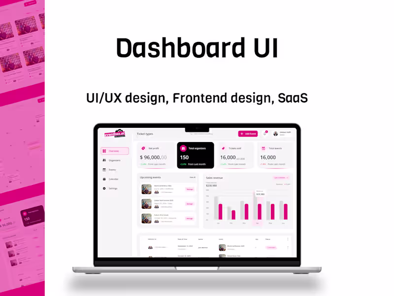 Cover image for SaaS Dashboard & UI Design | UI/UX Design (SaaS & Web Apps)