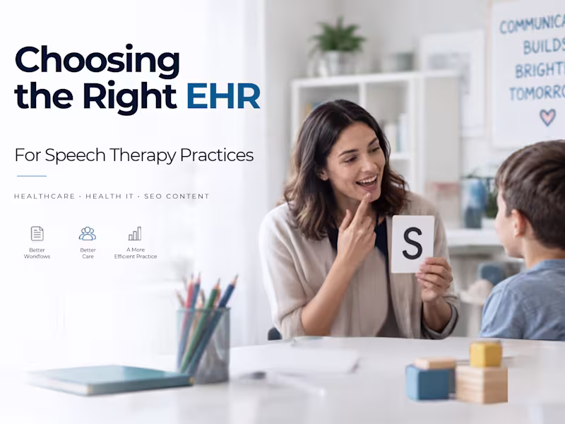 Cover image for Healthcare SEO Content: Choosing the Right EHR for SLP Practices