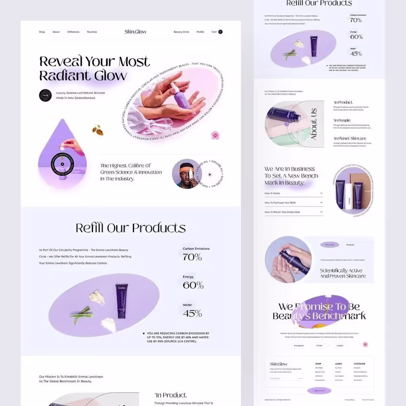 Cover image for Skincare Website Design