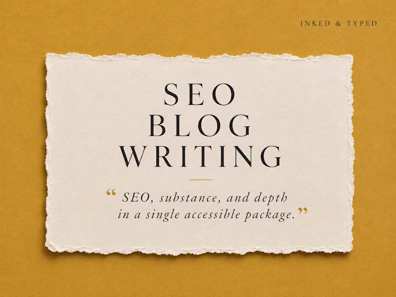 Cover image for SEO Blog Writing