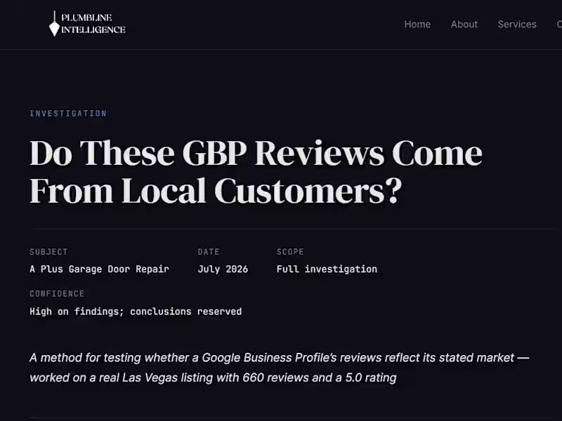 Cover image for Do These GBP Reviews Come From Local Customers?