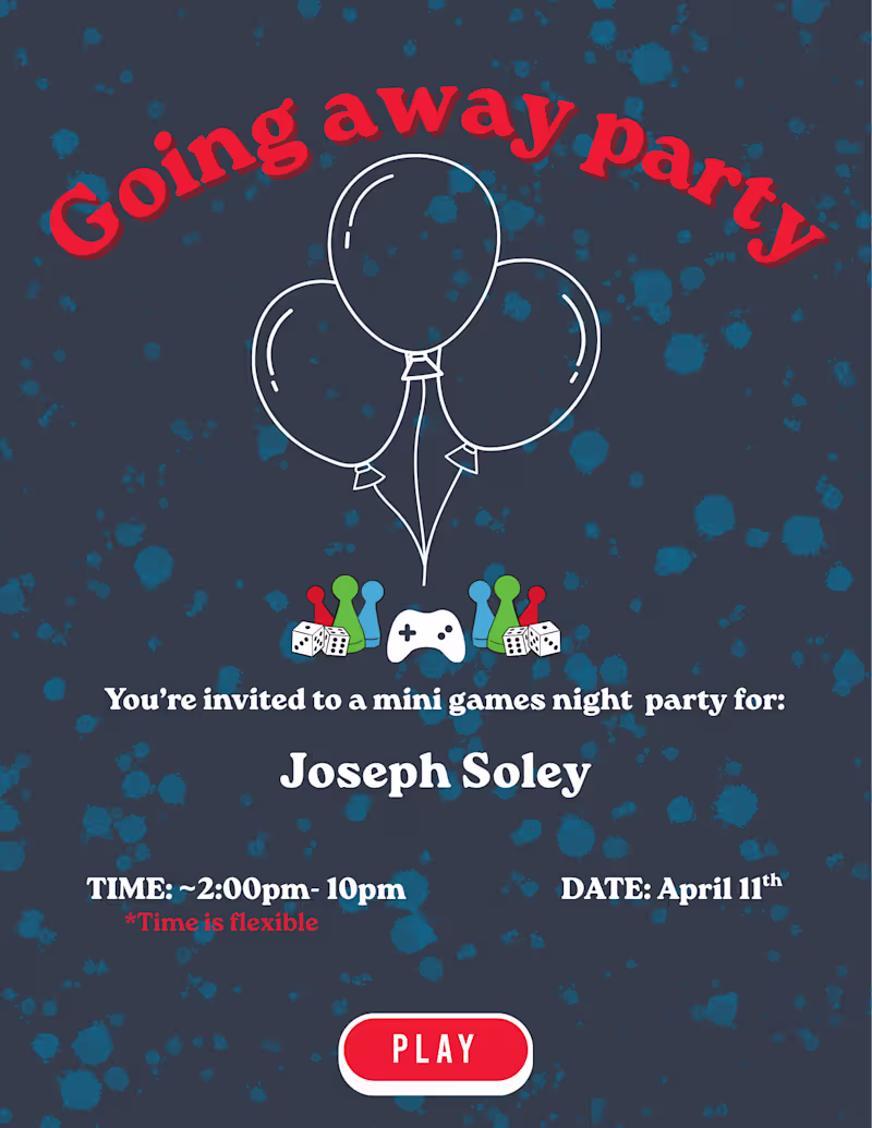 Cover image for Going away party template