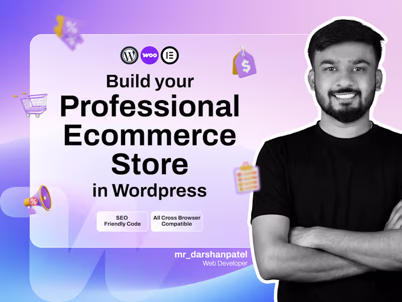 Cover image for I will build an ecommerce website using WooCommerce online store