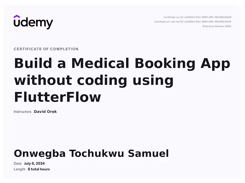 Cover image for Certified in Medical App Development - Advancing My Expertise