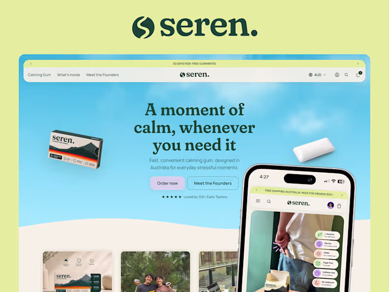 Cover image for Seren Gum | Website Development + CRO 🧘‍♂️