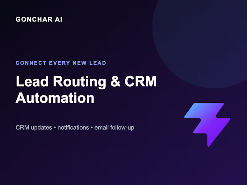 Cover image for Lead Routing & CRM Automation