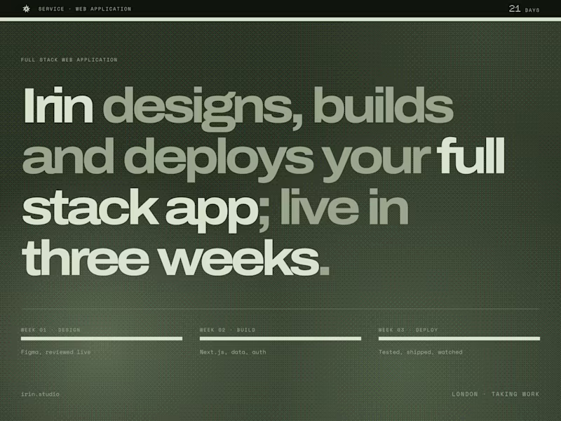 Cover image for Full Stack Web Application: Design, Build, Deploy in 3 Weeks