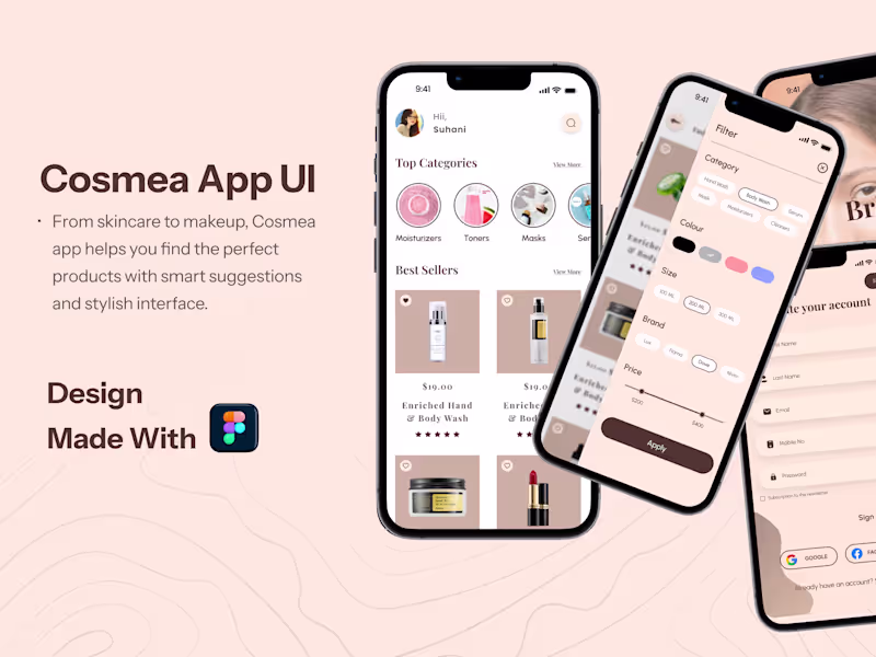 Cover image for Cosmea 2.0 E-Commerce Mobile App Design