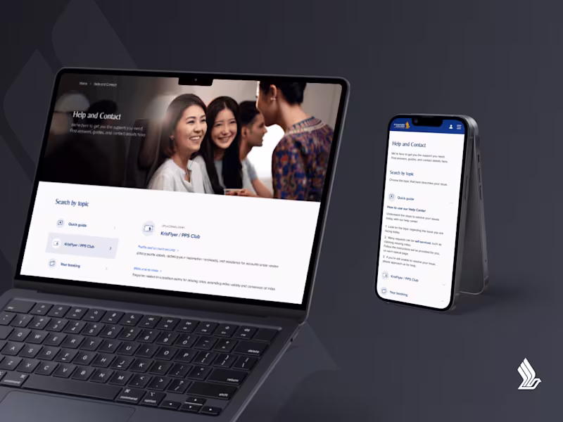 Cover image for Singapore Airlines Help/Self-Services Revamp