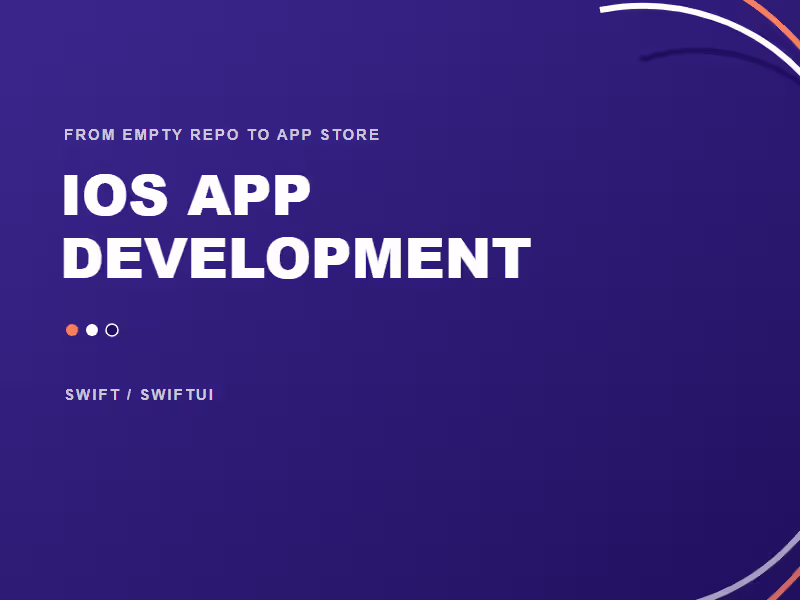 Cover image for iOS App Development (SwiftUI) + App Store Launch