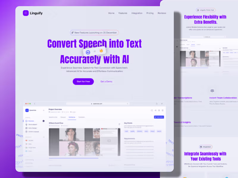 Cover image for Linguify - Saas Landing Page