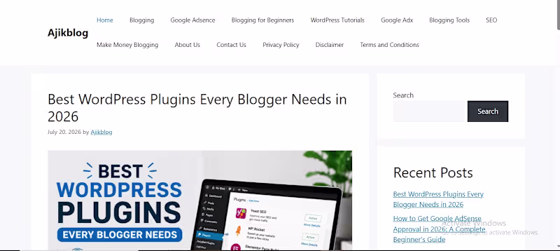 Cover image for Ajikblog - Learn Blogging, Make Money Online