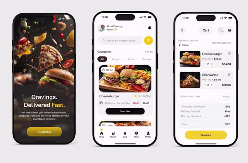 Cover image for Food Ordering Mobile App Design