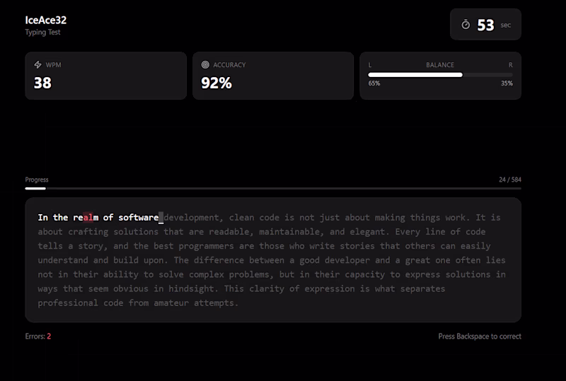 Cover image for Typing Speed Test Web App