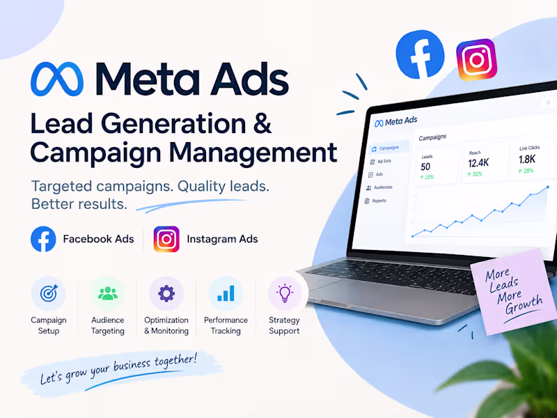 Cover image for Meta Ads Lead Generation & Campaign Management
