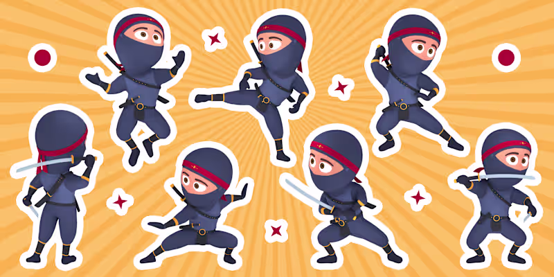 Cover image for Ninja Stickers. I made a