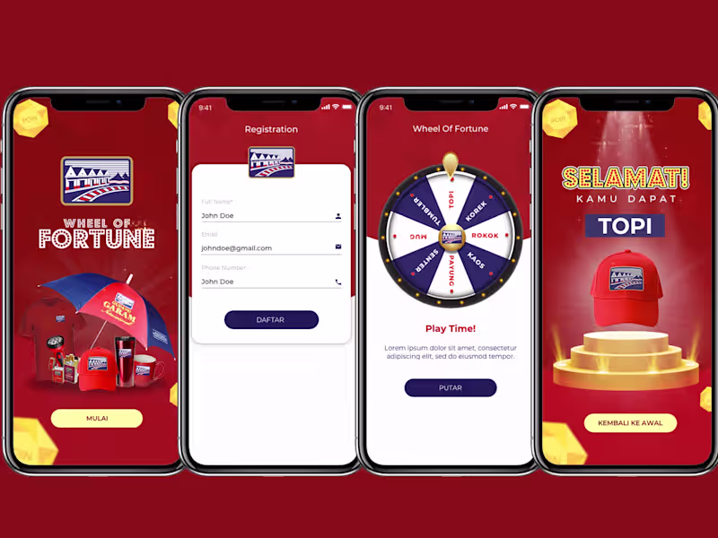 Cover image for Design Mini Games Gudang Garam "Wheel of Fortune" 