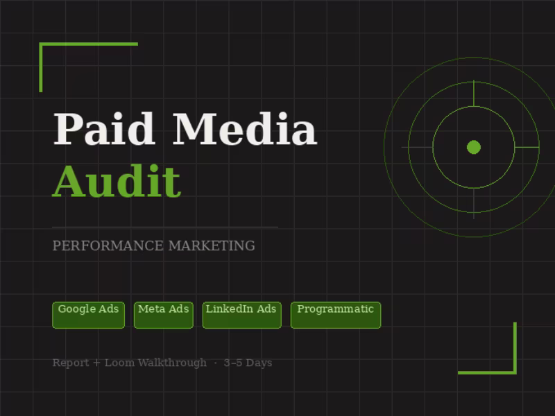 Cover image for Paid Media Audit + Recommendations