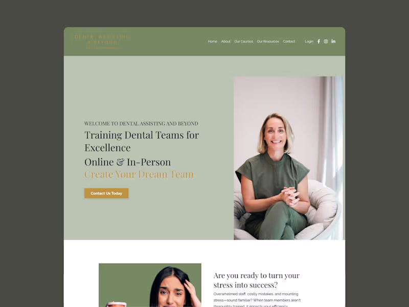 Cover image for Dental Assisting And Beyond Website Design