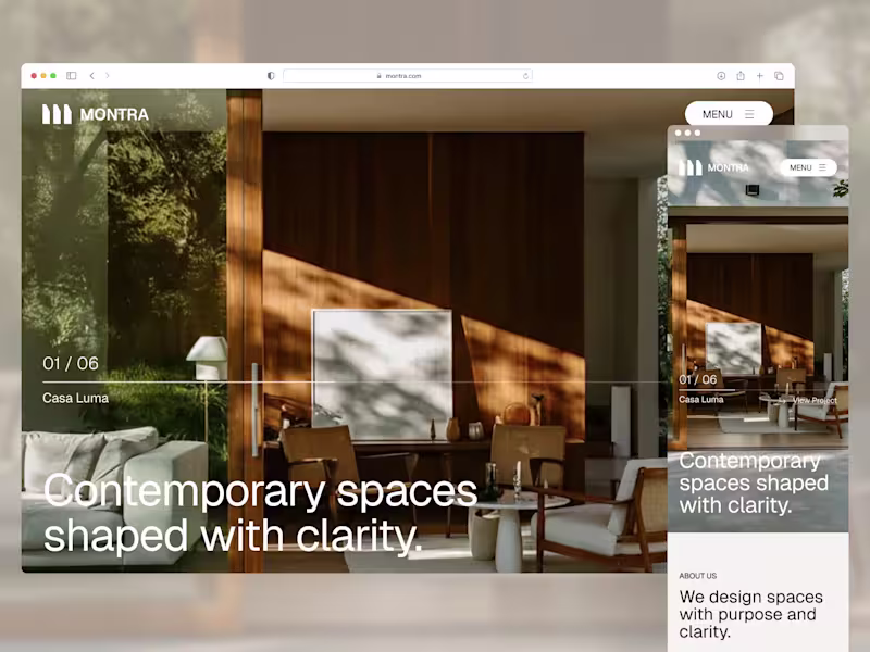 Cover image for MONTRA — Architecture & Interior Concept Landing Page