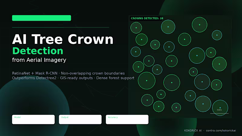 Cover image for AI Tree Crown Detection from Aerial Imagery