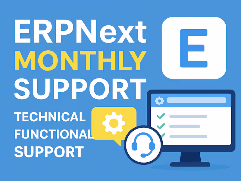 Cover image for ERPNext Technical and Functional Support