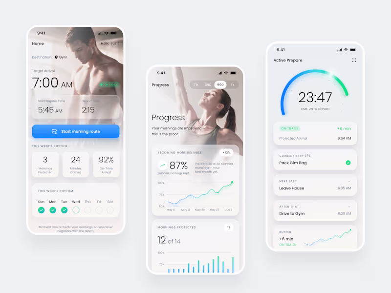 Cover image for Caelum: Morning Routine iOS App UI/UX Design