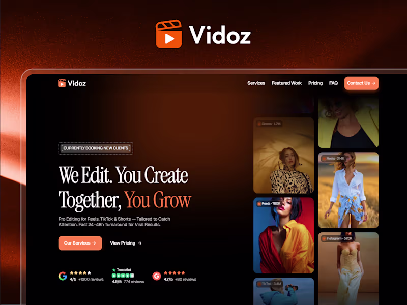 Cover image for Vidoz  Agency Website Development