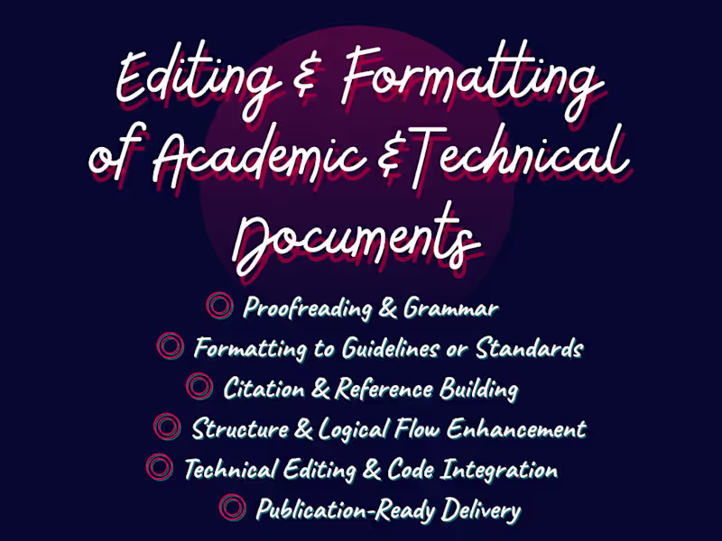 Cover image for Proofreading & Formatting of Research Paper, Article, Manuscript