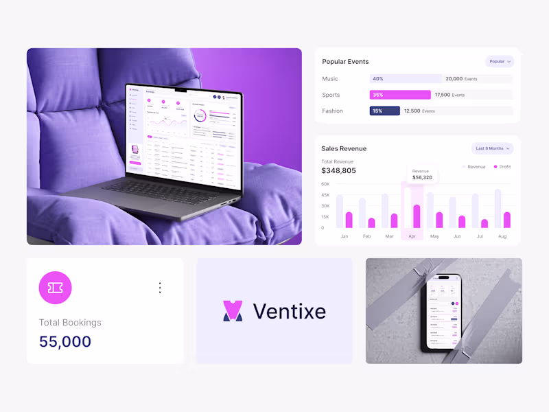 Cover image for Event Management Dashboard UI Concept Design