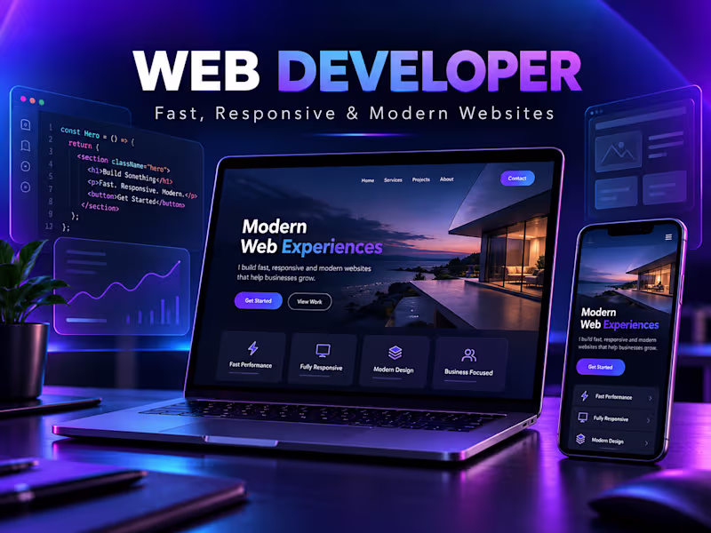 Cover image for I Will Build a Fast, Responsive & Modern Website