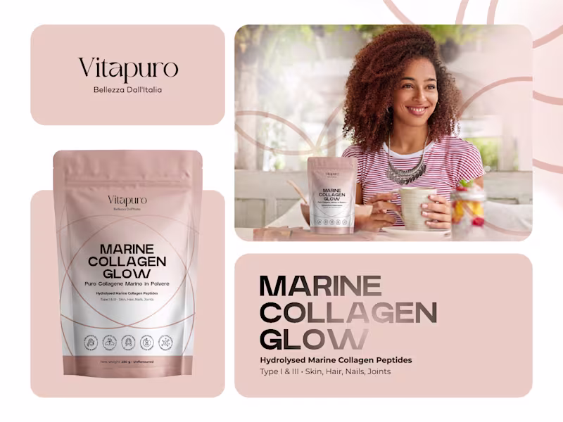 Cover image for Marine Collagen Glow | Packaging Design