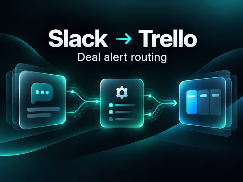 Cover image for Slack to Trello Deal Alert Routing