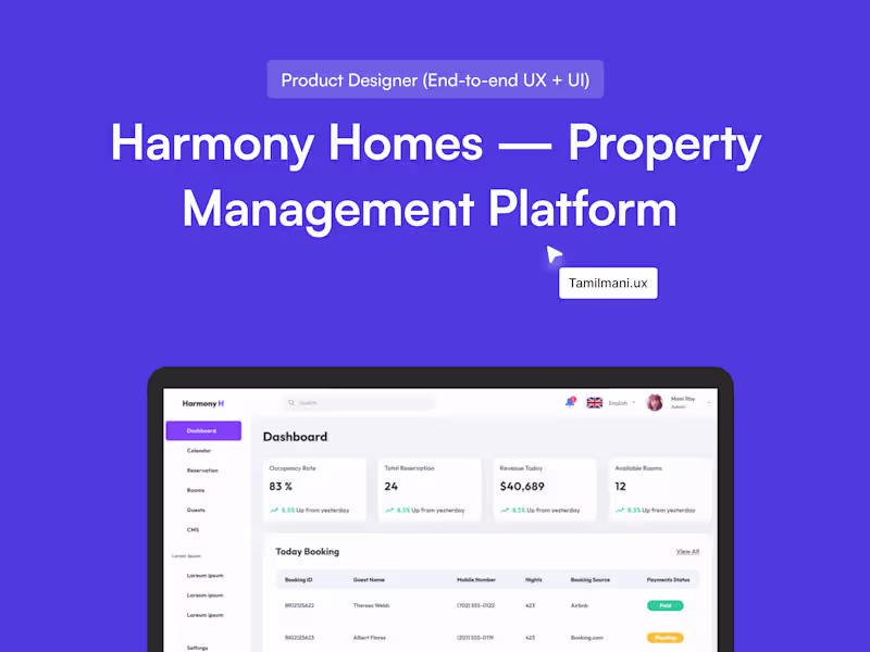 Cover image for Harmony Homes is a modern
