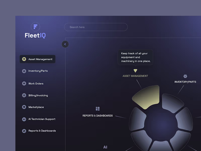 Cover image for Modern fleet maintenance management software UI Design
