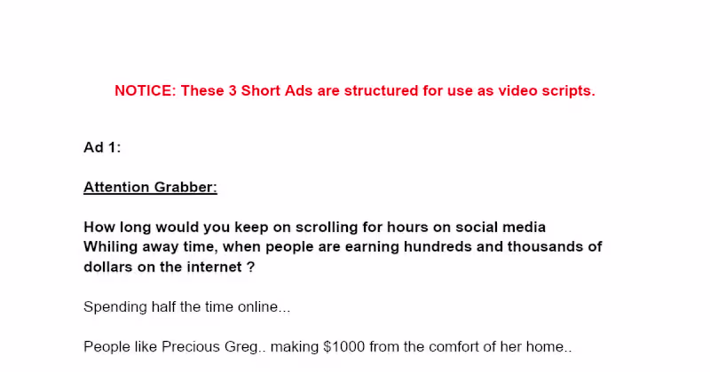 Cover image for Video Script Writing for Online Course Promotion