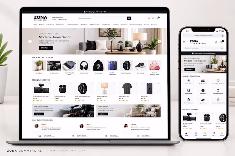 Cover image for WordPress Website Design & Development, ecommerce website