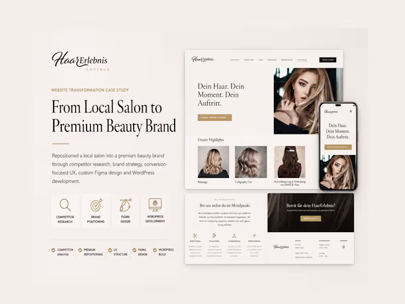 Cover image for HaarErlebnis Cottbus | Website Strategy,