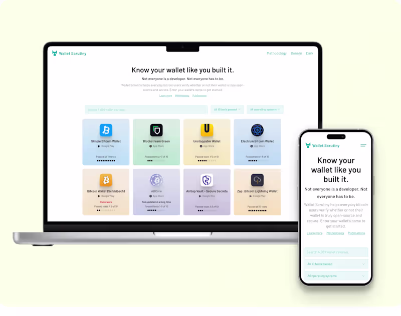 Cover image for UX Audit and Research of Wallet Scrutiny