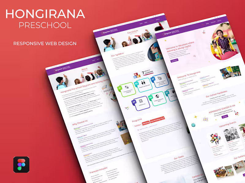 Cover image for Pre-School website