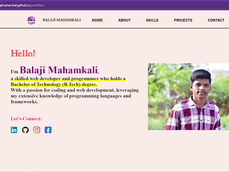 Cover image for Portfolio Website