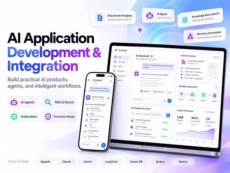 Cover image for AI Application Development & Integration