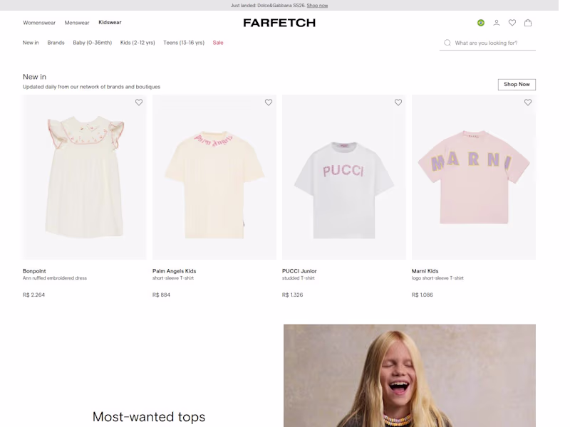 Cover image for Shopify - Development of Farfetch Product Pages